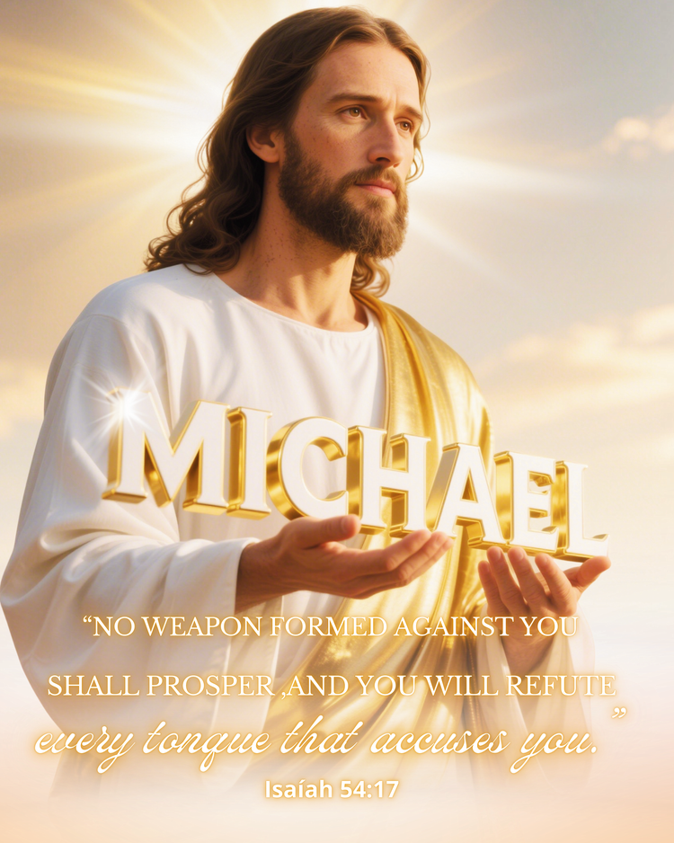 Jesus Art with Scripture Side