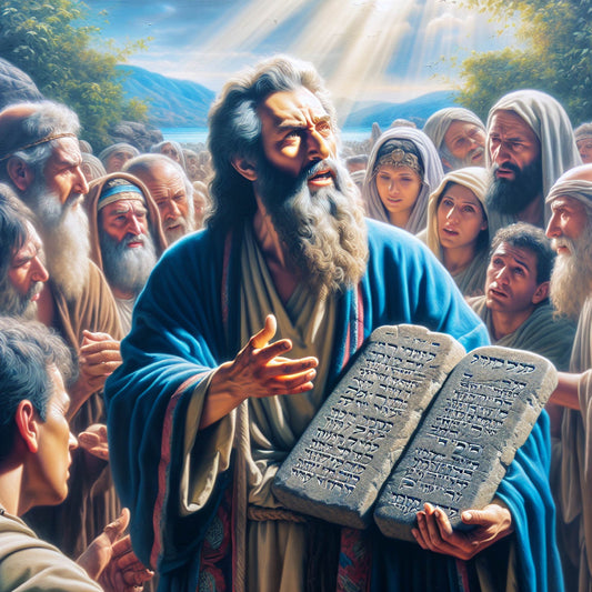 Moses with Ten Commandments Tablet