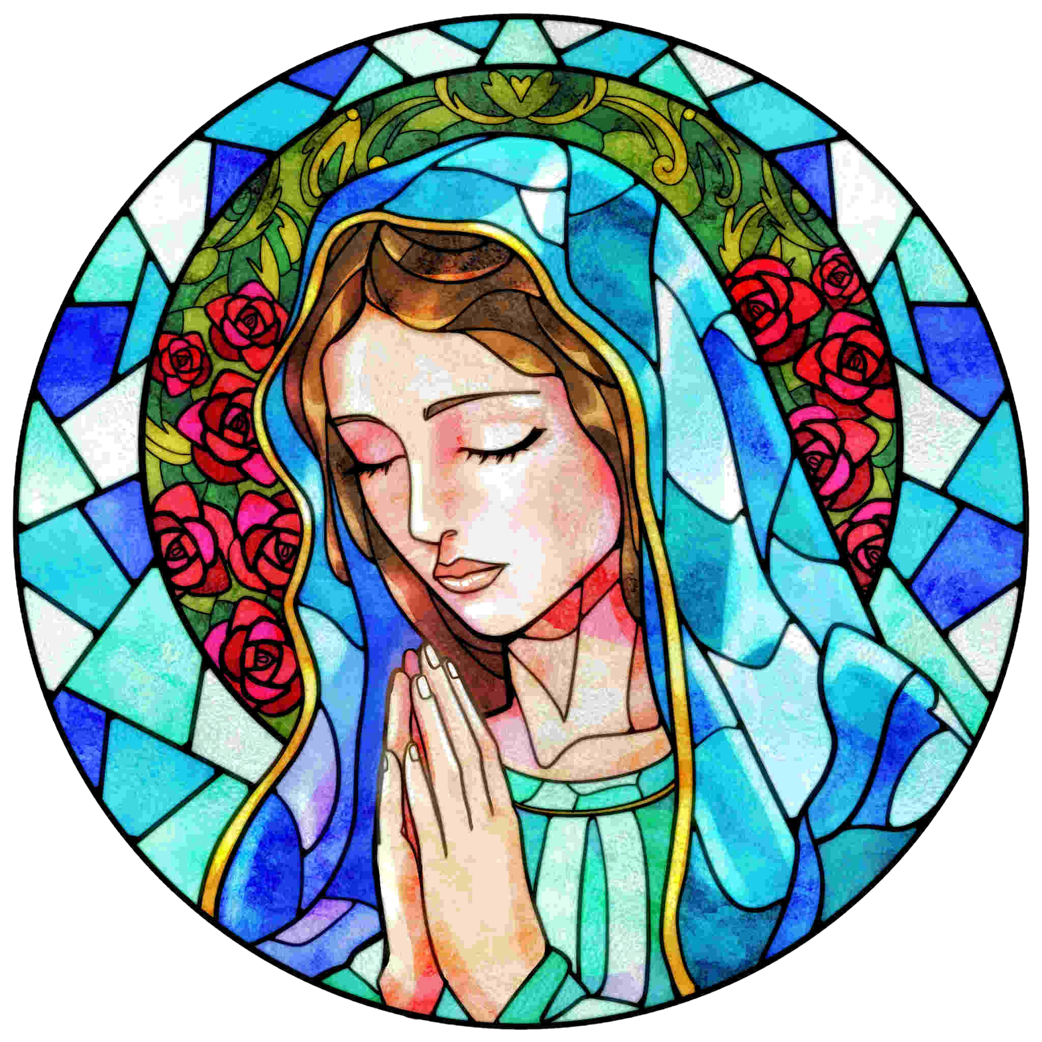 Virgin Mary Stain Glass
