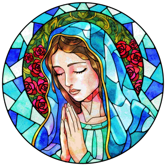 Virgin Mary Stain Glass