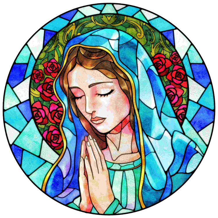 Virgin Mary Stain Glass